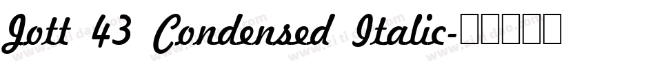 Jott 43 Condensed Italic字体转换